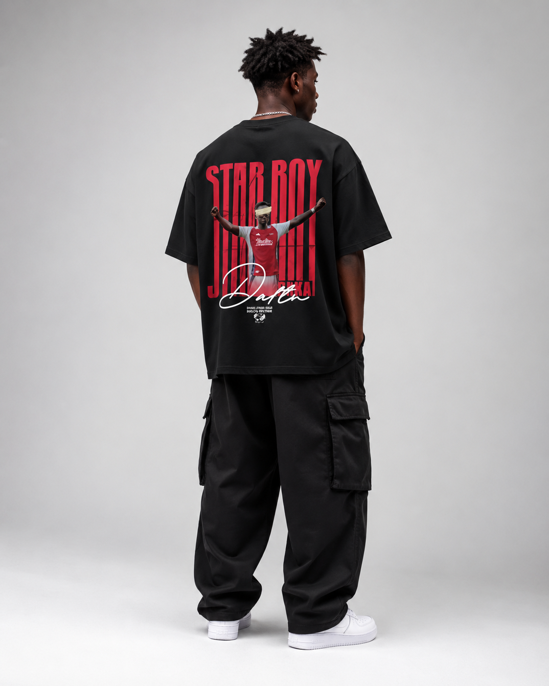 Black Oversized Saka Tee