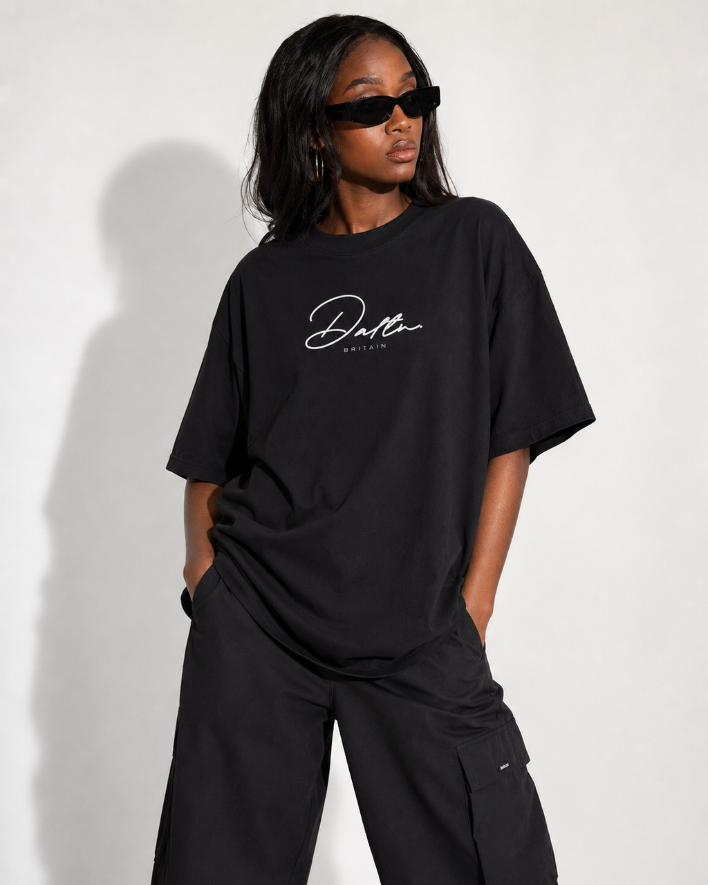 Black Oversized Saka Tee