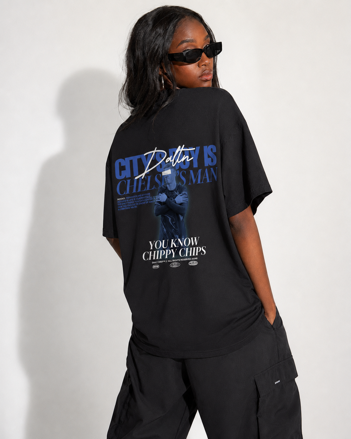 Black Oversized Palmer Tee