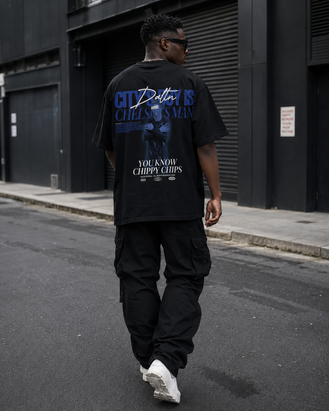 Black Oversized Palmer Tee