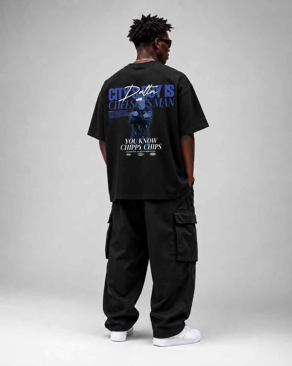 Black Oversized Palmer Tee
