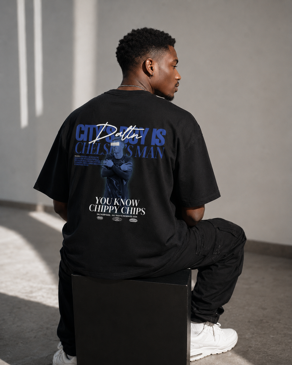 Black Oversized Palmer Tee