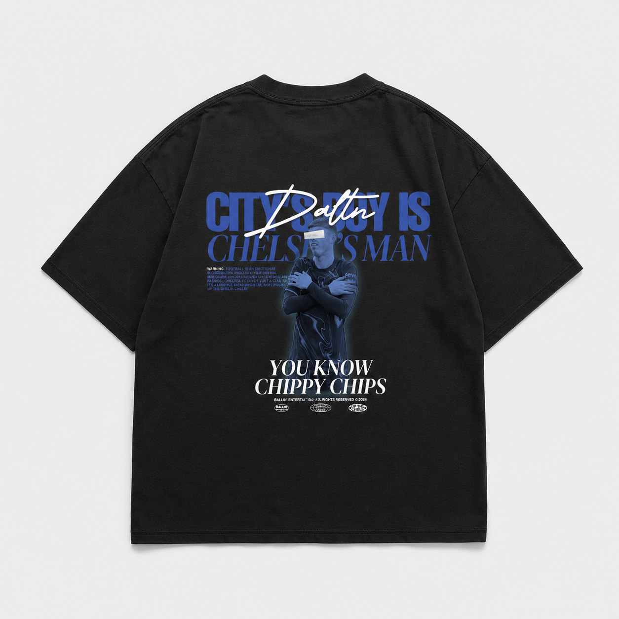 Black Oversized Palmer Tee
