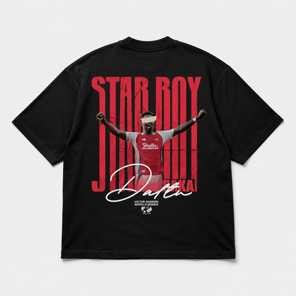 Black Oversized Saka Tee
